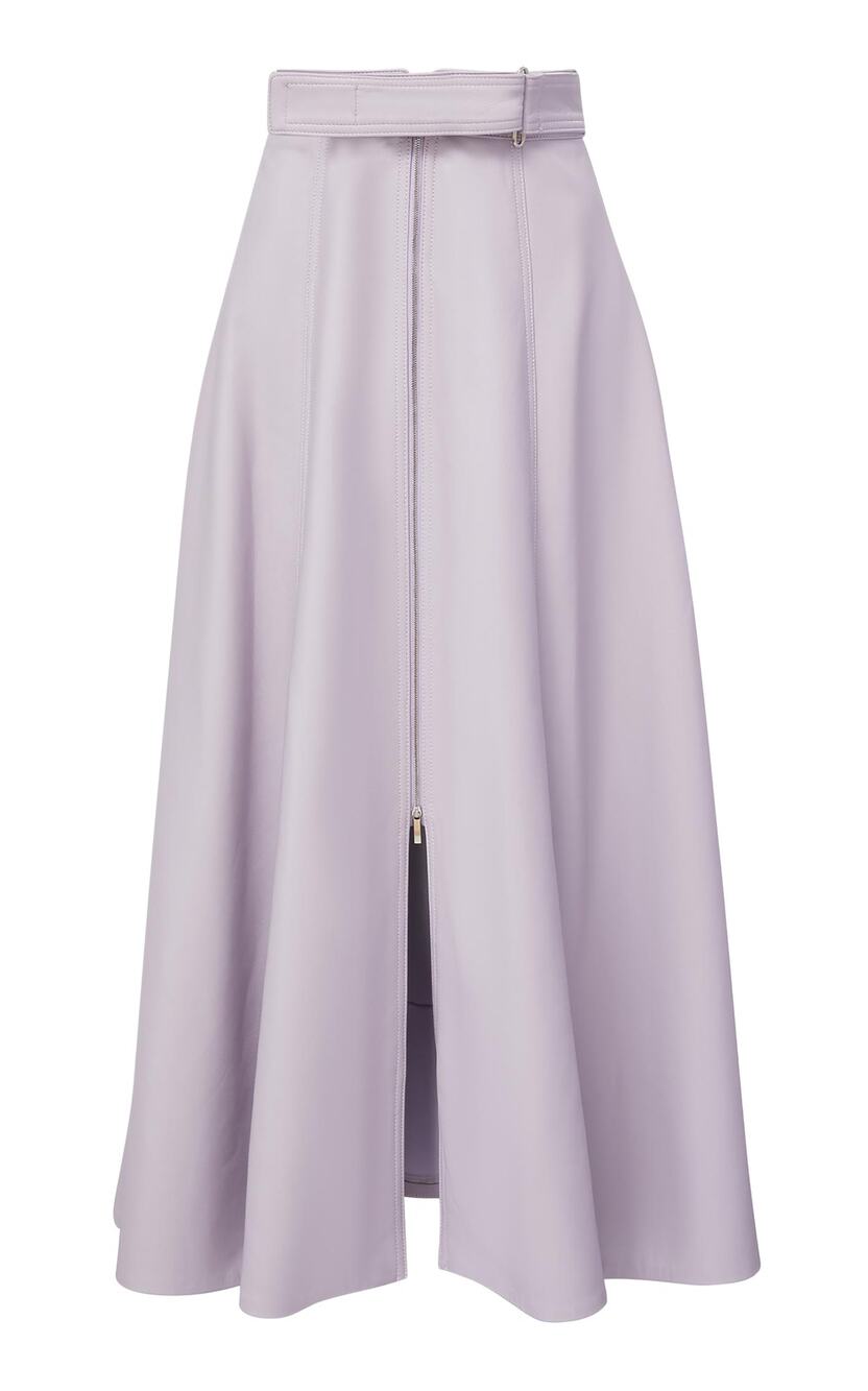 Brandon Maxwell Sleek Purple A-Line Skirt Size US 2